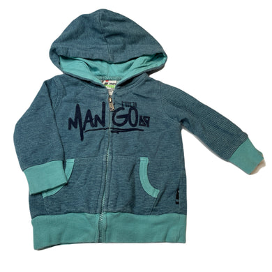 Boys Mango, fleece lined zip hoodie sweater, GUC, size 1,  