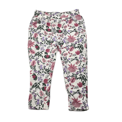 Girls Dymples, floral stretchy pants, elasticated, Inside leg: 29cm, EUC, size 2,  