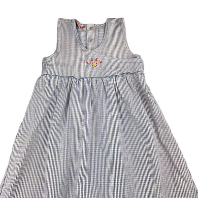 Girls Puddleduck DESIGNS, vintage embroidered cotton dress, discolouration & light marks, armpit to armpit: 32cm, FUC, size 5-6, L: 72cm