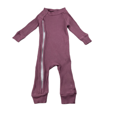 Girls ribbed, stretchy zip romper, GUC, size 0,  