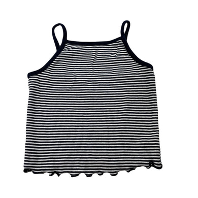 Girls Target, navy stripe ribbed cropped singlet top, EUC, size 7,  