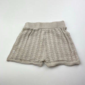 Girls Baby Baby, lightweight knit cotton shorts, elasticated, FUC, size 0,  