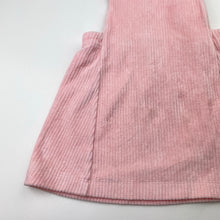 Load image into Gallery viewer, Girls Dymples, ribbed velour overalls dress, light mark on front, FUC, size 2, L: 44cm