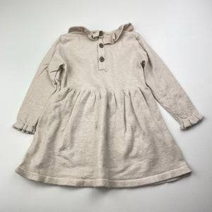 Girls Anko, soft feel stretchy long sleeve dress, EUC, size 0, L: 37cm