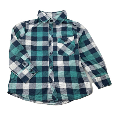 Boys Anko, flannel cotton long sleeve shirt, FUC, size 3,  