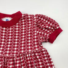 Load image into Gallery viewer, Girls Q FOR KIDS, vintage red &amp; white check dress, FUC, size 1, L: 40cm