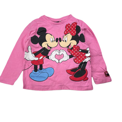 Girls Disney, Minnie Mouse cotton long sleeve tee / top, GUC, size 4,  