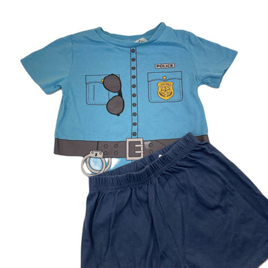 Boys Anko, pyjama top & shorts, police, FUC, size 3,  