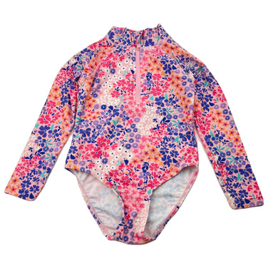 Girls Anko, floral long sleeve swim one-piece, GUC, size 3,  