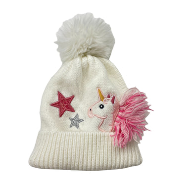 Girls Anko, knitted hat / beanie, unicorn, GUC, size 1-3,  