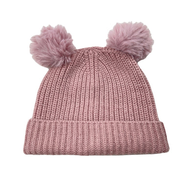 Girls 4 Baby, chunky knit beanie / hat, GUC, size 0-2,  