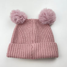 Load image into Gallery viewer, Girls 4 Baby, chunky knit beanie / hat, GUC, size 0-2,  