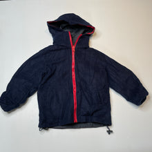 Load image into Gallery viewer, Boys reversible, red &amp; blue jacket / coat, Sz: XS, armpit to armpit: 36cm, shoulder to cuff: 37cm, EUC, size 4-5,  