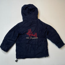 Load image into Gallery viewer, Boys reversible, red &amp; blue jacket / coat, Sz: XS, armpit to armpit: 36cm, shoulder to cuff: 37cm, EUC, size 4-5,  