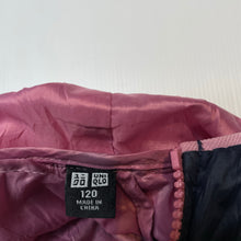 Load image into Gallery viewer, Girls Uniqlo, navy hooded jacket / coat, L: 49cm, GUC, size 6,  