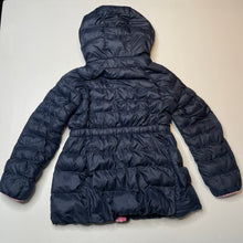 Load image into Gallery viewer, Girls Uniqlo, navy hooded jacket / coat, L: 49cm, GUC, size 6,  