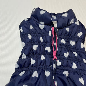 Girls H&T, fleece lined puffer vest / sleeveless jacket, EUC, size 2,  