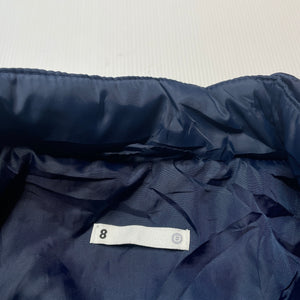 Girls Target, navy quilted jacket / coat, EUC, size 8,  