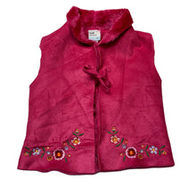 Load image into Gallery viewer, Girls Now, vintage embroidered faux fur lined, faux suede vest, EUC, size 3,  