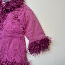 Load image into Gallery viewer, Girls Pumpkin Patch, vintage corduroy cotton &amp; faux fur jacket, L: 45cm, FUC, size 2,  