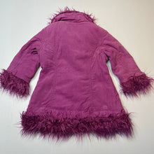 Load image into Gallery viewer, Girls Pumpkin Patch, vintage corduroy cotton &amp; faux fur jacket, L: 45cm, FUC, size 2,  