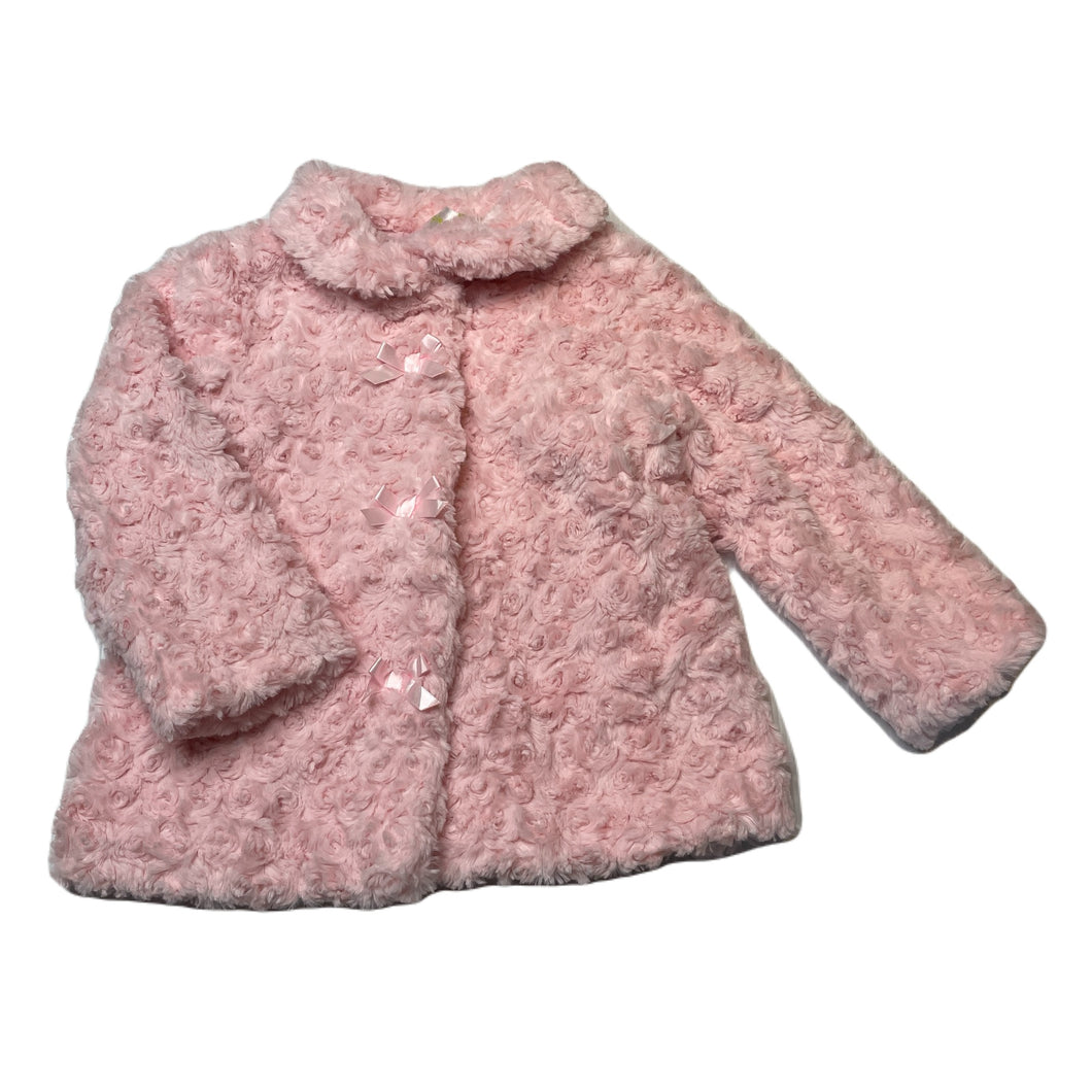 Girls Dymples, lined faux fur jacket, light mark back left sleeve, FUC, size 2,  