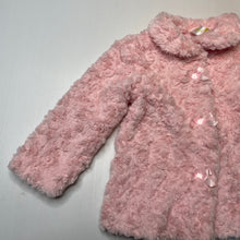 Load image into Gallery viewer, Girls Dymples, lined faux fur jacket, light mark back left sleeve, FUC, size 2,  