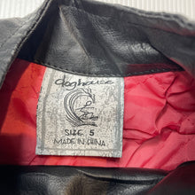 Load image into Gallery viewer, Girls Doghouse, black faux leather jacket, FUC, size 5,  