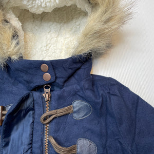Girls Target, navy duffle coat / jacket, EUC, size 2,  