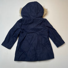 Load image into Gallery viewer, Girls Target, navy duffle coat / jacket, EUC, size 2,  