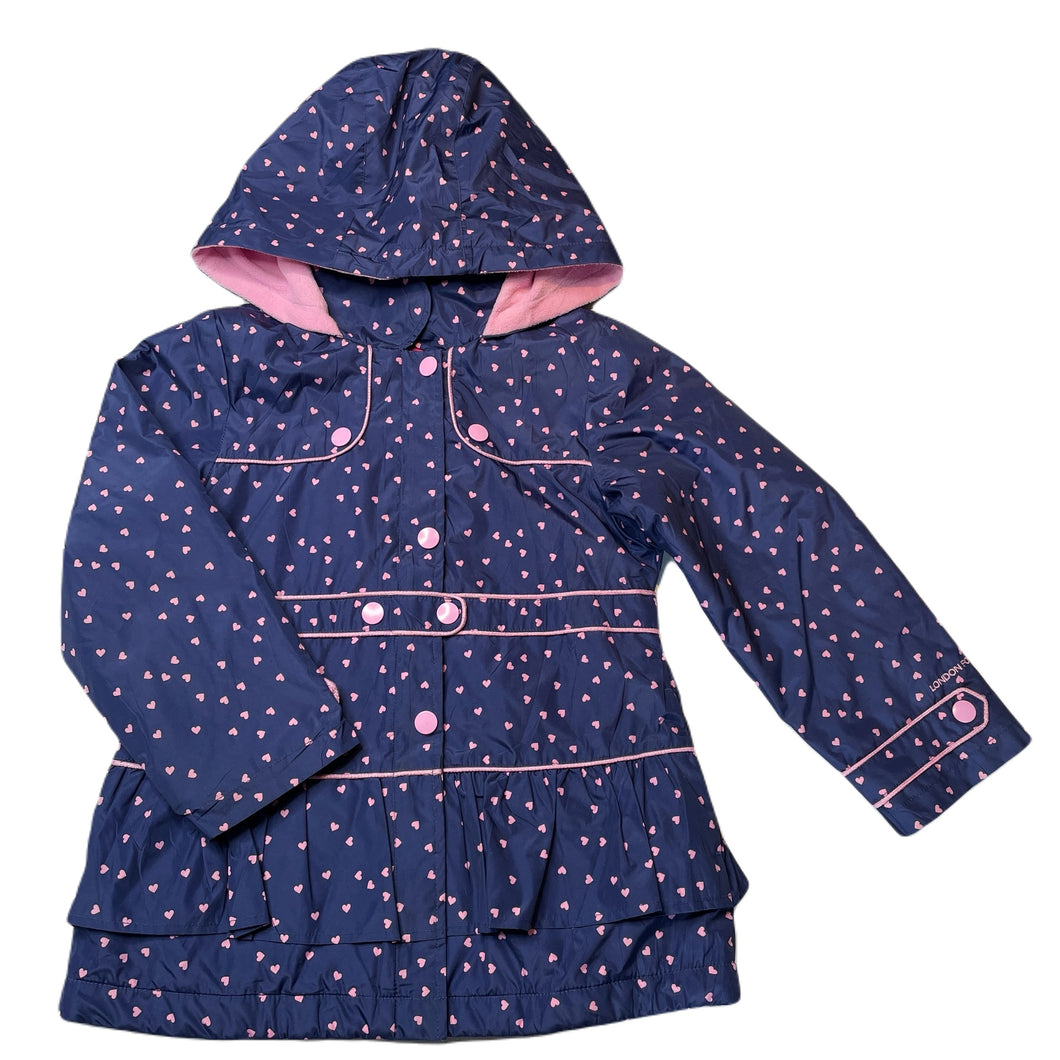 Girls London Fog, fleece lined rain/spray jacket, light marks, FUC, size 6,  