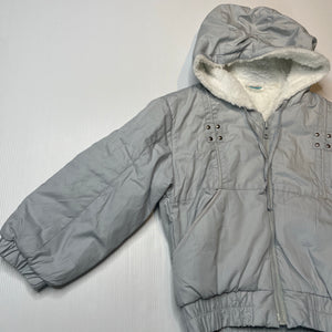 Girls Bambino, vintage fleece lined jacket / coat, mark lower front, FUC, size 5,  