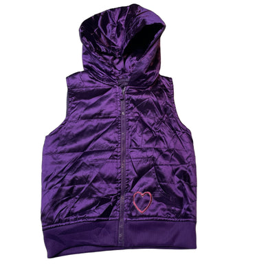 Girls One Step Up, purple lightweight hooded vest/jacket, EUC, size 6,  