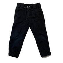 Load image into Gallery viewer, Boys Cotton On, black stretch cotton pants, elasticated, FUC, size 2,  
