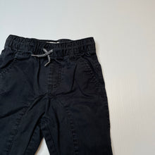 Load image into Gallery viewer, Boys Cotton On, black stretch cotton pants, elasticated, FUC, size 2,  