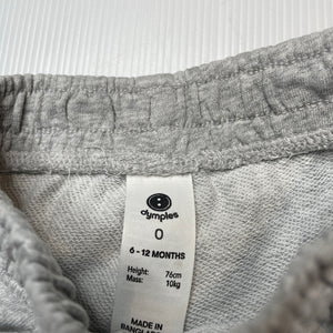 Boys Dymples, grey marle shorts, elasticated, FUC, size 0,  