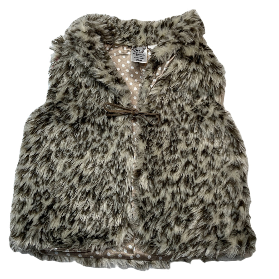 Girls Target, lined faux fur vest / jacket, GUC, size 2,  