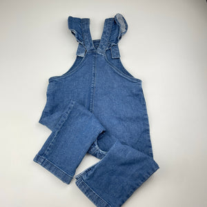 Girls Dymples, embroidered stretch denim overalls, GUC, size 2,  