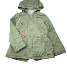 Load image into Gallery viewer, Girls Roxy, fleece lined khaki cotton jacket / coat, GUC, size 6,  