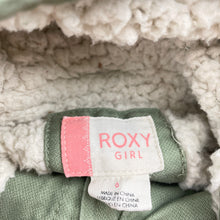 Load image into Gallery viewer, Girls Roxy, fleece lined khaki cotton jacket / coat, GUC, size 6,  