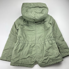 Load image into Gallery viewer, Girls Roxy, fleece lined khaki cotton jacket / coat, GUC, size 6,  