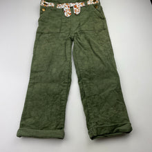 Load image into Gallery viewer, Girls embroidered, stretch corduroy overalls / dungarees, Inside leg: 39cm, GUC, size 6,  