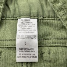 Load image into Gallery viewer, Girls embroidered, stretch corduroy overalls / dungarees, Inside leg: 39cm, GUC, size 6,  