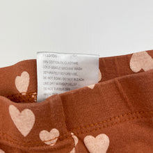 Load image into Gallery viewer, Girls Mango, stretchy leggings, hearts, FUC, size 0,  