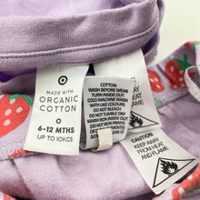Load image into Gallery viewer, Girls Target, organic cotton pyjamas, strawberries, FUC, size 0,  