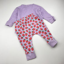 Load image into Gallery viewer, Girls Target, organic cotton pyjamas, strawberries, FUC, size 0,  