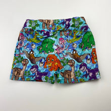 Load image into Gallery viewer, unisex colourful, handmade shorts, elasticasted, dinosaurs, EUC, size 00-0,  