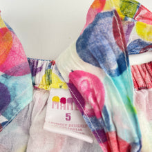 Load image into Gallery viewer, Girls Mambo, colourful lined lightweight cotton dress, FUC, size 5, L: 56cm