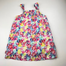 Load image into Gallery viewer, Girls Mambo, colourful lined lightweight cotton dress, FUC, size 5, L: 56cm