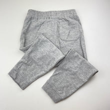 Load image into Gallery viewer, unisex H&amp;T, grey marle track pants, elasticated, Inside leg: 38cm, GUC, size 4,  